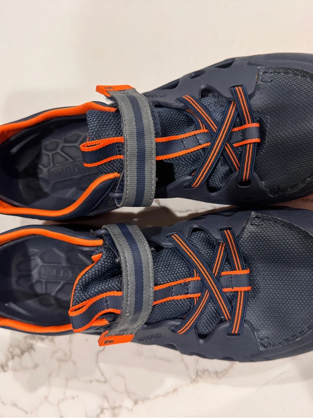 Merrell Kids Navy and Orange Hydro Water Shoes